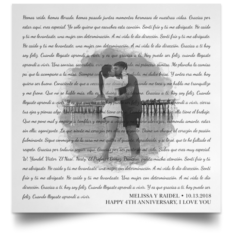 CC Square Poster 24x24 - Gracias a Ti Melissa y Raidel - 10.13.2018