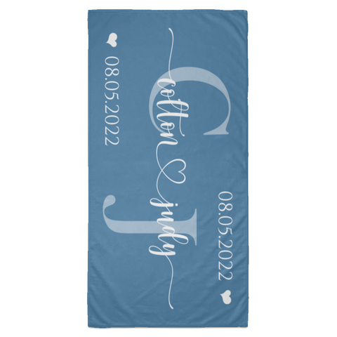 Beach Towel for Bridesmaids - 35x70 -- Colton and Judy