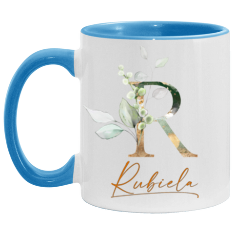 Name Mug -- Rubiela -- Blue Accent -- CC