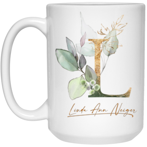 Name Mug(Botanica and Gold Herbs) -- 15oz -- Linda Ann Neiger