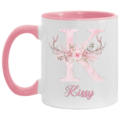 Name Mug -- Kissy  -- Pink accent -- CC