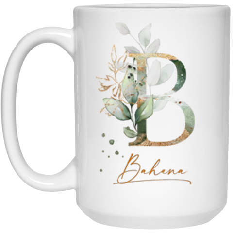 15oz. White Mug - Style 1 B Bahana - Font 2 (Mom of The Year)