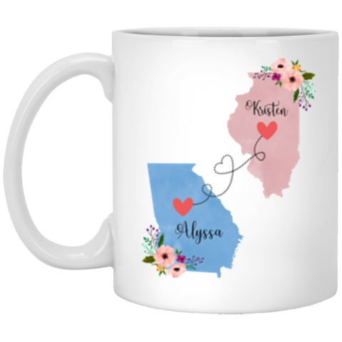 Friends Distance Mug (Best Forever) --  11oz  -- Alyssa & Kristen --CC