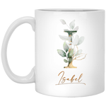 Botanica and Gold Herbs 11 oz. White Mug -- Isabel