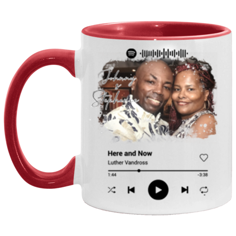 Couple Mug -- Johnny & Stephanie -- Red Accent -- CC