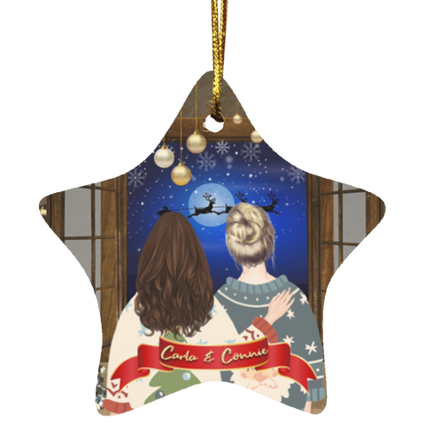 Christmas Ornaments (Best Friend Christmas) -- Star -- Carla & Connie  -- customcat