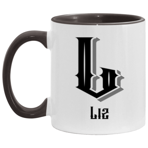 Name mug -- liz -- 11oz Black accent Mug -- CC