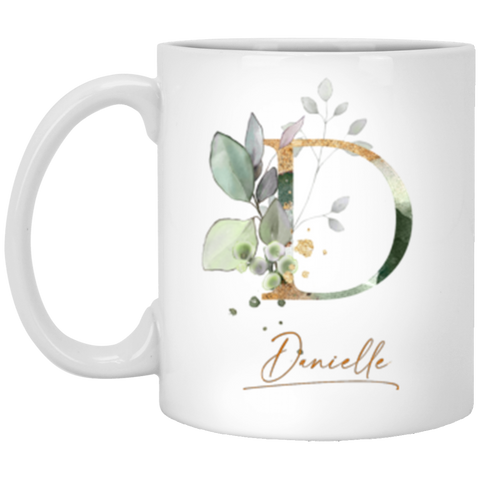 Botanica and Gold Herbs -- 11 oz. White Mug -- Danielle