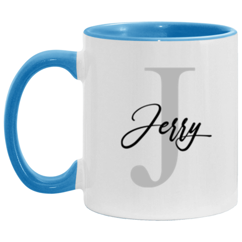 Name Mug -- Jerry -- Blue accent -- CC