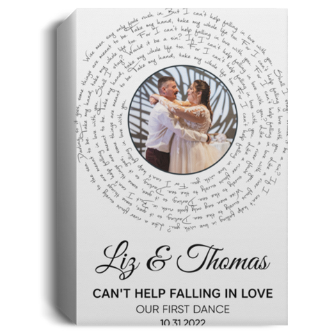CC Portrait Canvas 1.5in 12x18 - Liz & Thomas - Our First Dance