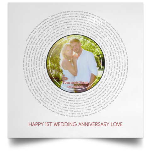 Song Record -- Poster 24''x 24'' -- Tom and Diane