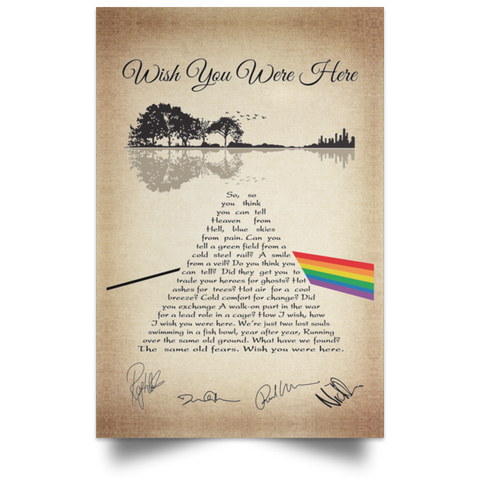 CC Satin 24x36 Poster - Wish You Were Here - Design 3