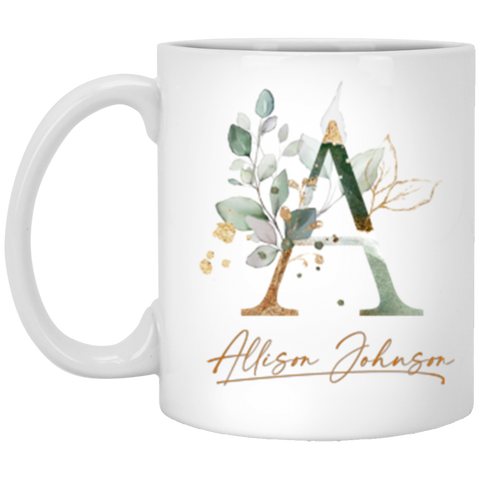 CC 11oz. White Mug - A Allison Johnson - Botanical