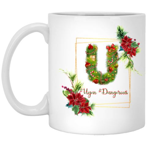 Personalized Name Christmas  Mug -- 11oz -- Uyen Dangerous -- customcat