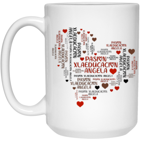 Heart Name's Women -- 15 oz. White -- PasionXlaeducacion