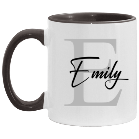 Names Men --  11 oz. Black Accent Mug -- Emily