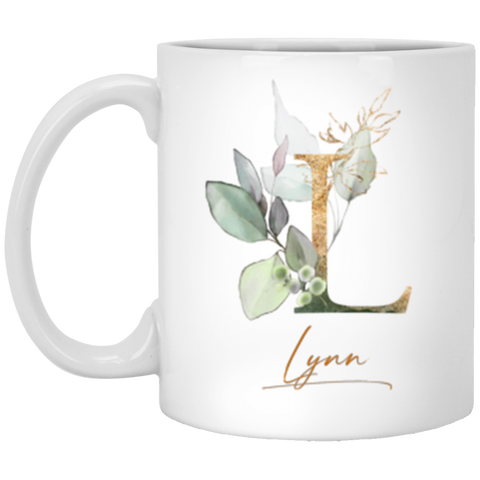 Name Mug -- Lynn -- Botanica and Gold Herbs -- 11oz -- CC