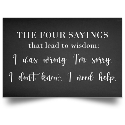 Photo Text Prints -- poster/ 12''x18'' -- The four sayings