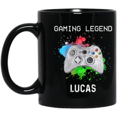Gamer Mug -- 1 -- LUCAS -- 11oz Black -- CC