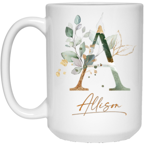 Name Mug(Botanica and Gold Herbs) -- 15oz -- Allison