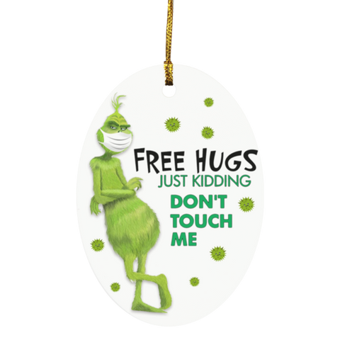 Christmas Ornaments(Christmas Hater) -- Oval -- Design 1 -- customcat