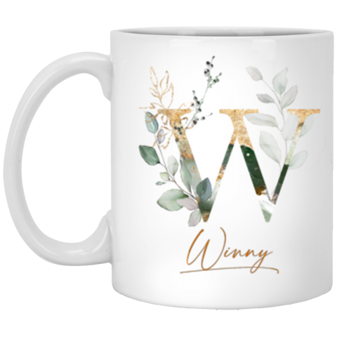 Name mug -- Winny -- Botanica and Gold Herbs -- 11oz -- CC