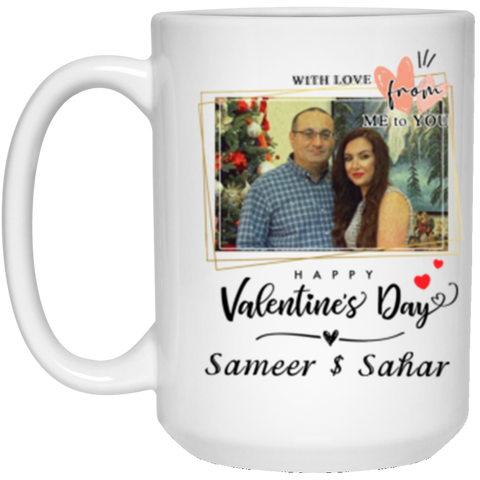 Valentine's Mug -- Sameer $ Sahar -- 15oz -- CC