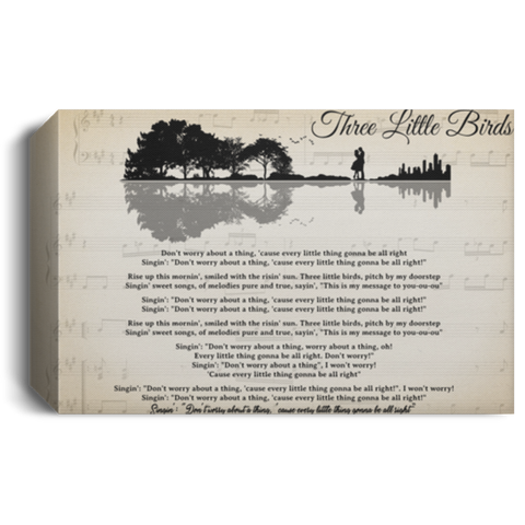 CC Canvas 1.5in 18x12 - Three Little Birds Lyrics