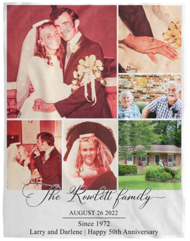 Photo Collages Cozy Plush Fleece Blanket - 60x80 -- The Rowlett family