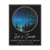 Printify Canvas Gallery Wraps 11x14 - The Love Under Sky Nights - Zach & Cassandra - 03.03.2023
