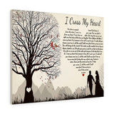I Cross My Heart Lyrics Poster -- Canvas Gallery Wraps / 24"x30" -- 30 -- printify