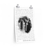 Lyrics -- Brianna and James 01.30.2021 -- 12x18 -- Printify