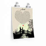 Lyrics -- Amazed (Loan Star) -- 9x11 -- Printify