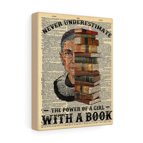 CREATORY Never Underestimate The Power Of A Girl -- Canvas 8"x10" -- 1-- printify