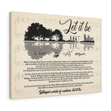 Let It Be Lyrics -- Canvas 18"X24" -- 2