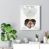 Lyrics -- Sally & Dustin 04.03.2021 -- Canvas 11x14 -- printify