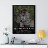 Lyrics -- Isaiah & Nicole 05.15.2022 -- Canvas 24x30 -- Printify