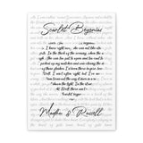 Lyrics Song -- Canvas 12"X16" --  Madhu & Russell