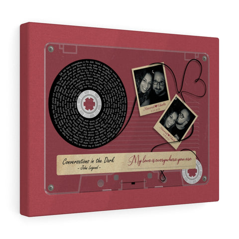 Cassettes-Tape Prints -- Canvas 11"X14" -- Charlie & Maverick