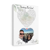 Music Song Lyrics -- Canvas 12"X16" -- Doug & Nicole