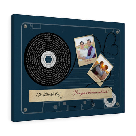 Cassette -- Vin & Amy 10.10.2020 -- Canvas 18x24 -- Printify