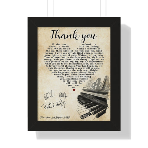 Black Framed 11x14 Poster Printify - Thank You - Design 9