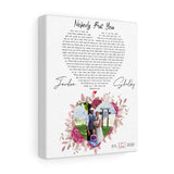 Lyrics -- Jordan & Shelby July 4th 2020 -- Canvas 8x10 -- Printify