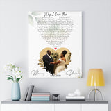 Lyrics -- Marcus & Sharron 10.23.2020 -- Canvas 24x30 -- Printify
