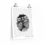 Lyrics Song -- poster/ 11''x14'' -- Janet & Nora