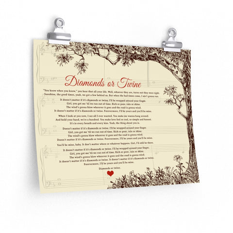 Diamonds or Twine -- 11x14 -- Printify