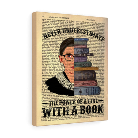 CREATORY Never Underestimate The Power of Girl -- Canvas 11"X14" -- 3 -- printify