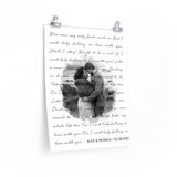 Lyrics --  Alex & Monica 02.28.2021 -- 16x20 -- Printify