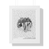 Lyrics Song -- White framed poster/ 11"x14" -- Coty & Marianna