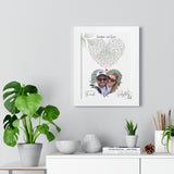 Lyrics -- Ashley and Frank -- White framed 11x14 -- Printify